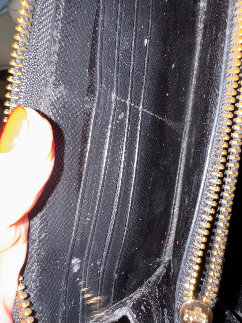 Coach Black Zip-Around Leather Wallet with Gold Logo - Picture 8 of 10